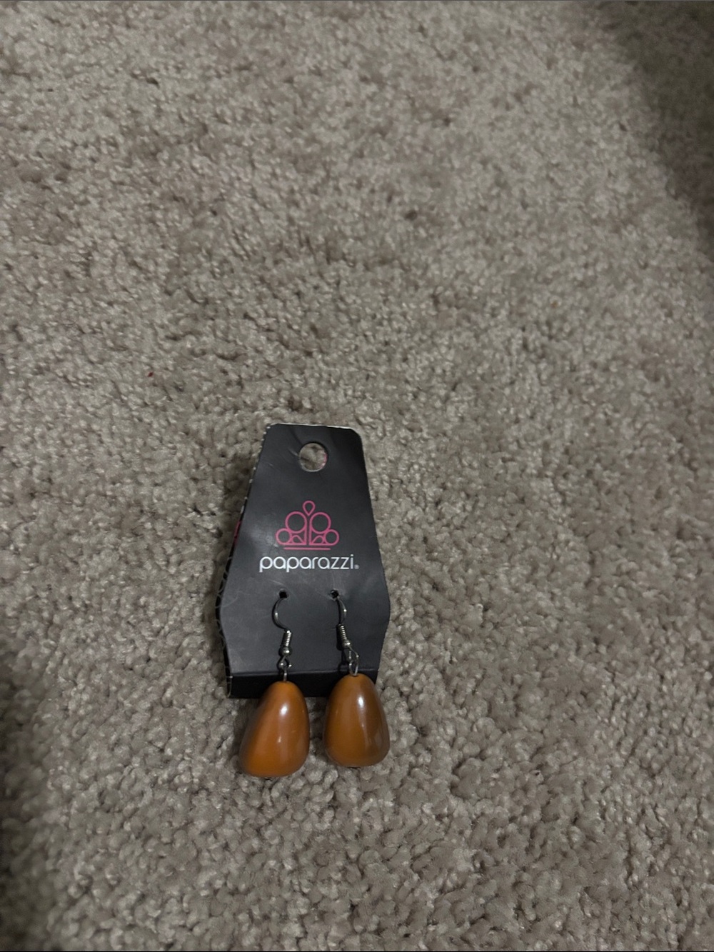 paparazzi Tan Teardrop Dangle Earrings